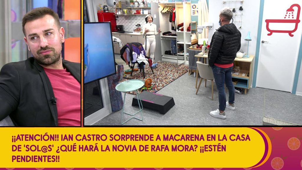 Macarena reacciona ante la visita de Ian Castro en el pisito de 'Solos'