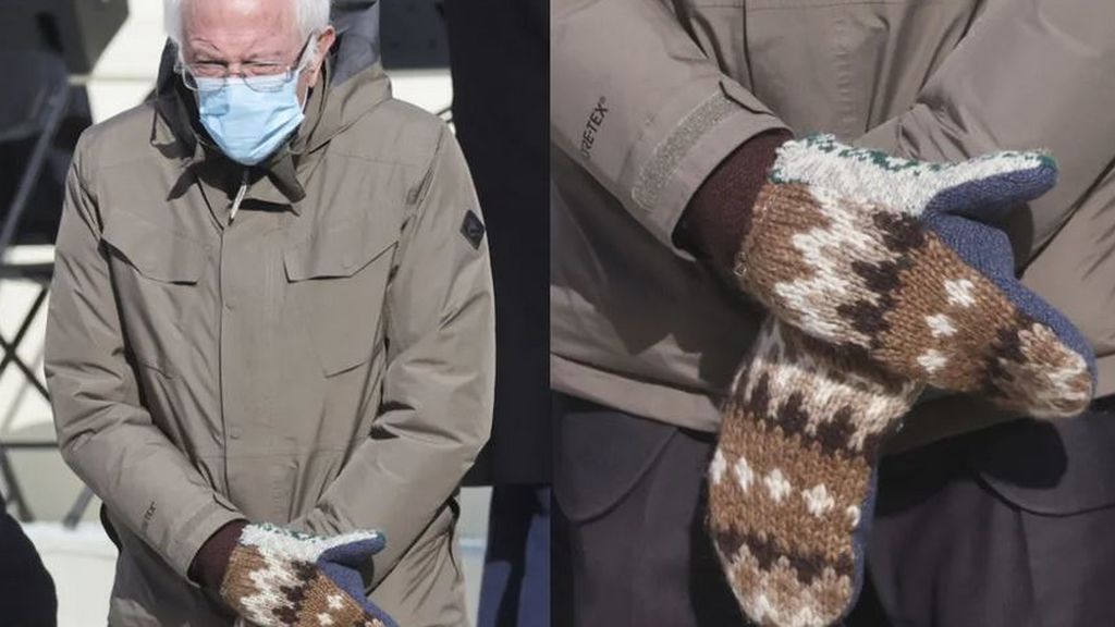 El meme de Bernie Sanders con guantes de lana recauda casi 2 millones de dólares para fines benéficos