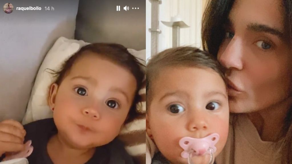 Raquel Bollo posa con su nieta