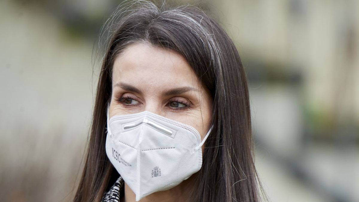 La reina Letizia reaparece con más canas que nunca La reina Letizia reaparece con más canas que nunca