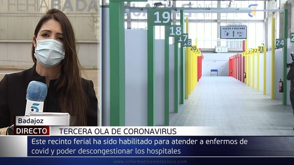 Habilitan un hospital de campaña en el recinto ferial de Badajoz para poder atender a pacientes covid