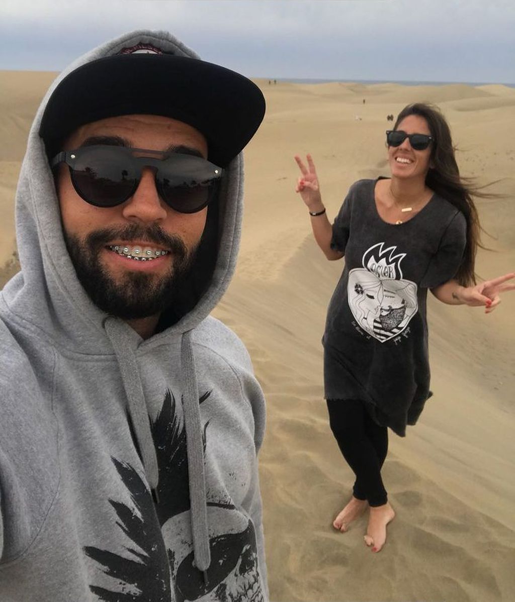 Omar y Anabel en las dunas de Maspalomas