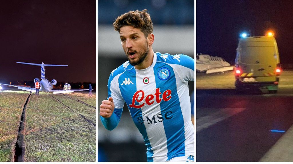 Mertens sale ileso después de que su avión privado sufriera un accidente y acabase en la cuneta Mertens sale ileso después de que su avión privado sufriera un accidente y acabase en la cuneta