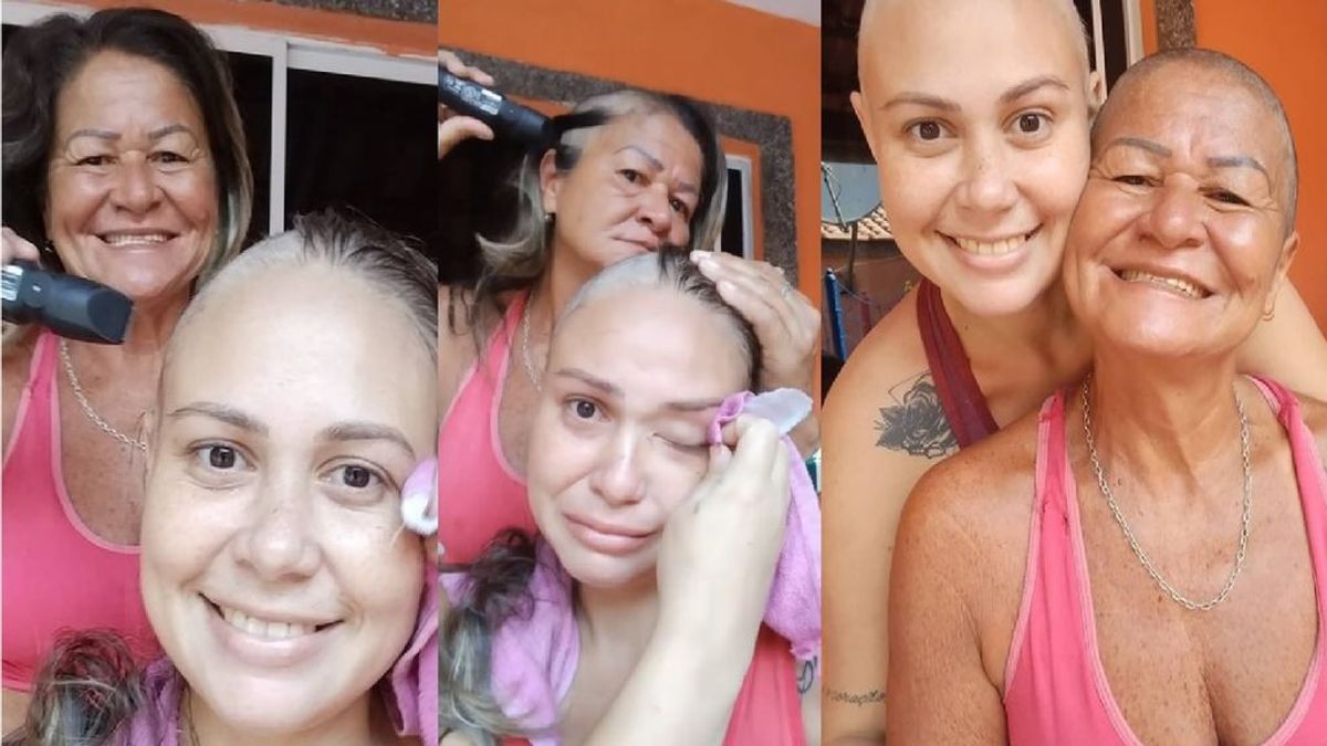Una madre se rapa el pelo a la vez que su hija para apoyarla en su lucha contra el cáncer