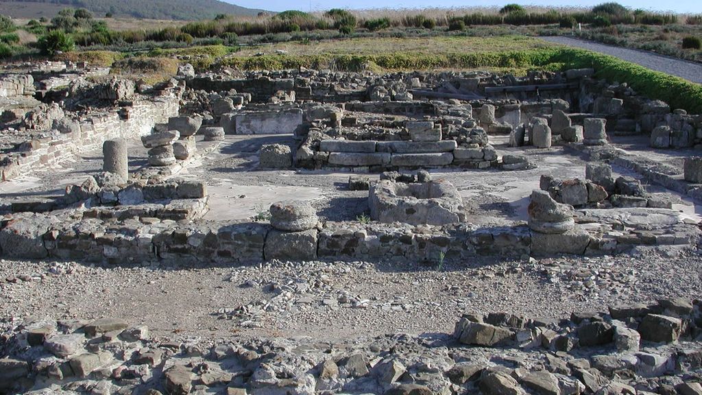 Los restos del templo de Isis en Baelo Claudia