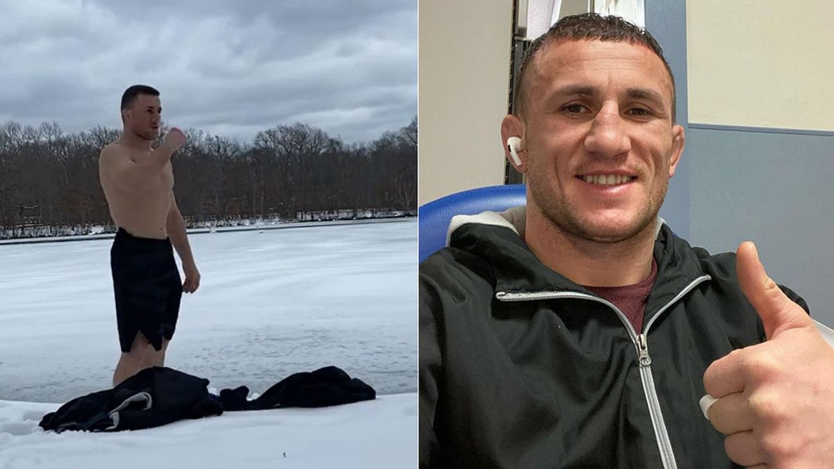 Una estrella de la UFC se tira de cabeza a un lago helado y acaba en el hospital