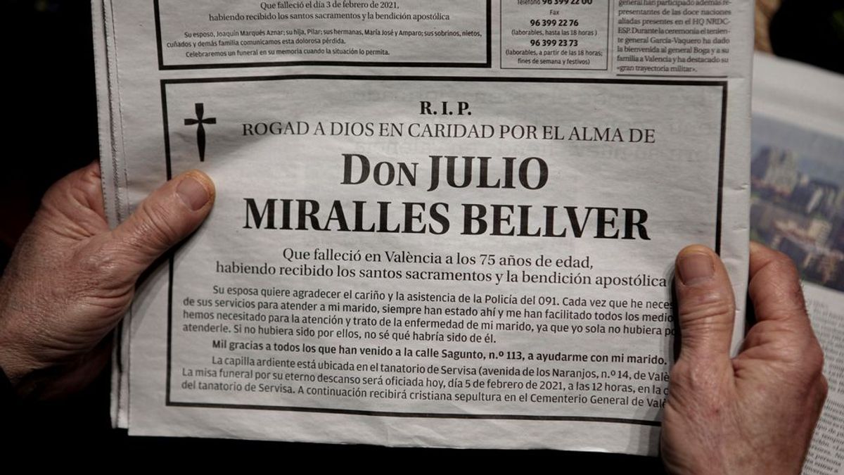 La gratitud de una viuda a la Policía en una esquela: Siempre han estado ahí La gratitud de una viuda a la Policía en una esquela: Siempre han estado ahí
