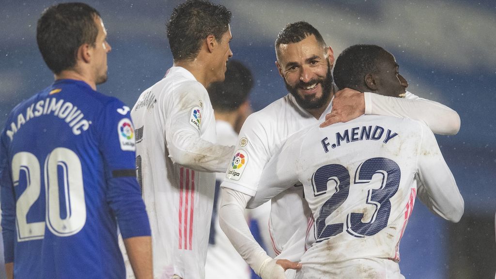 Benzema y Mendy marcaron los goles del Madrid.