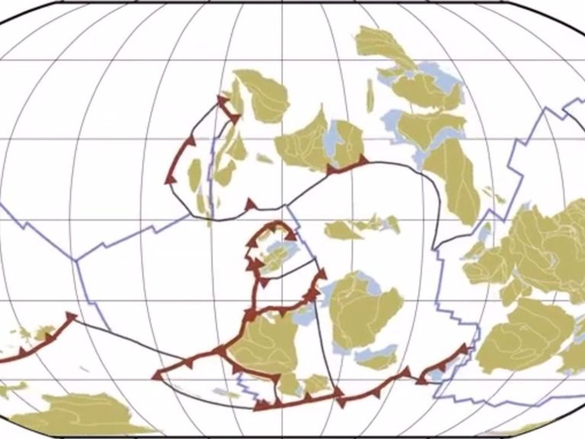 futura tierra mapa deriva continental