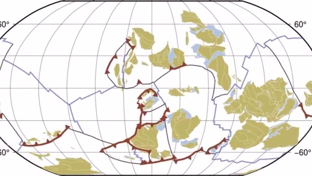 Mil millones de años de movimiento de los continentes condensados en un vídeo