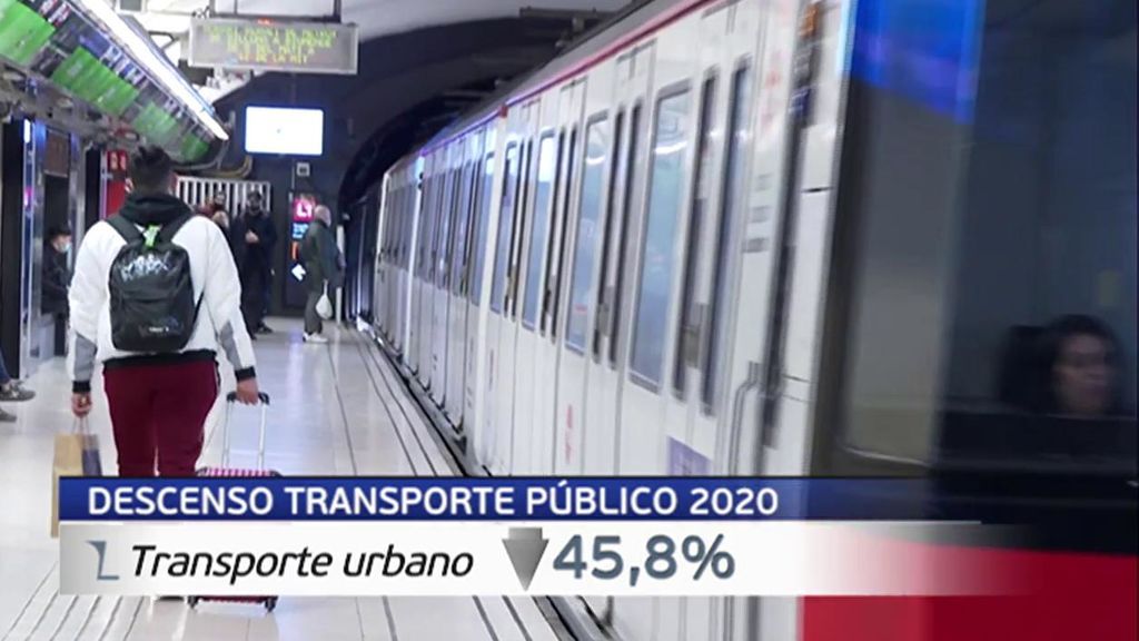 El covid provoca la estampida del transporte público:   cae un 46,7% el número de usuarios