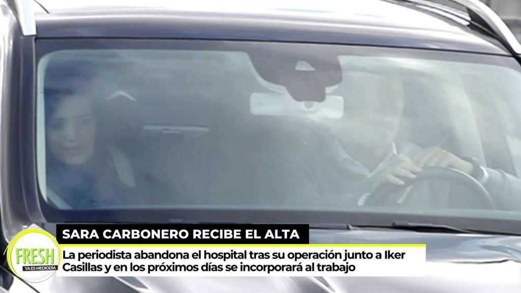 Sara Carbonero recibe el alta hospitalaria: ha salido de la clínica acompañada de su marido, Iker Casillas