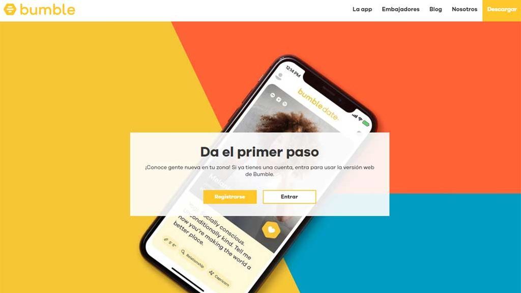 Bumble, aplicación de citas en la que la mujer toma la iniciativa