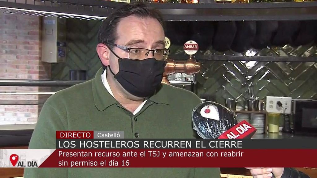 Los hosteleros valencianos recurren el cierre: amenazan con reabrir sin permiso el martes 16 de febrero Los hosteleros valencianos recurren el cierre: amenazan con reabrir sin permiso el martes 16 de febrero