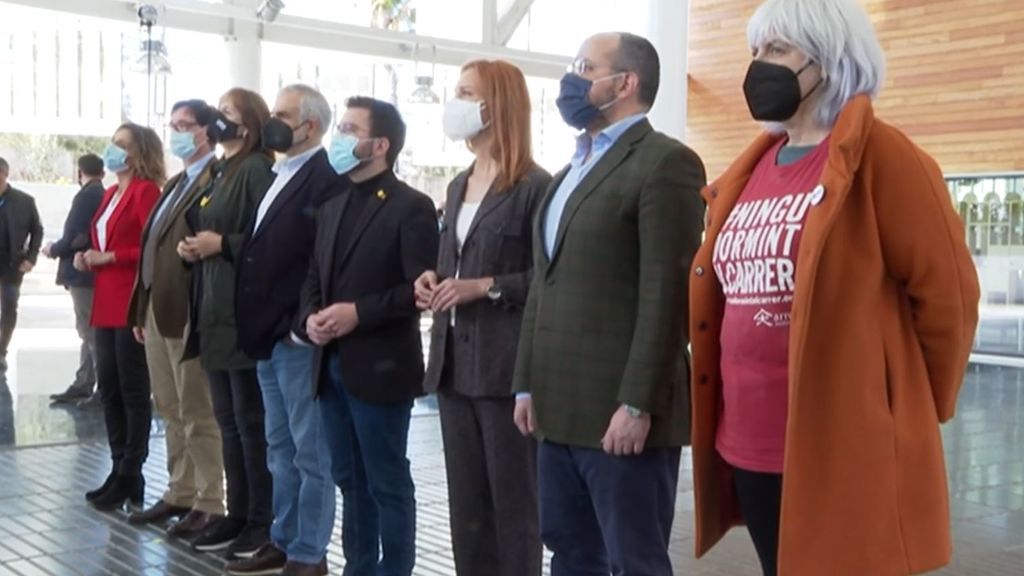 Los candidatos a la Presidencia de la Generalitat, juntos para la foto en una jornada de reflexión atípica