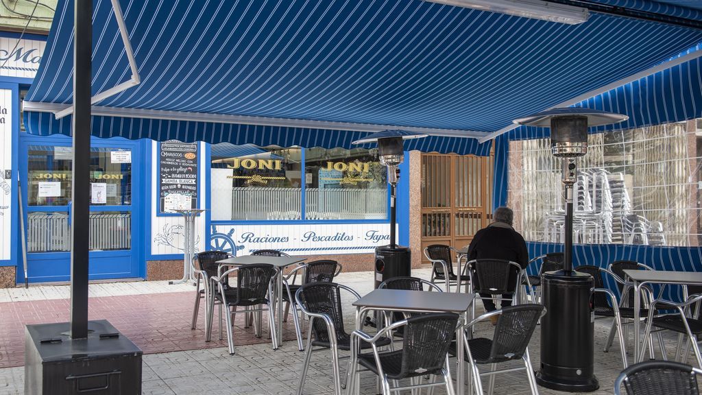 Terraza de cafeteria en Cuenca, en la jornada de reapertura el pasado 12 de febrero Terraza de cafeteria en Cuenca, en la jornada de reapertura el pasado 12 de febrero