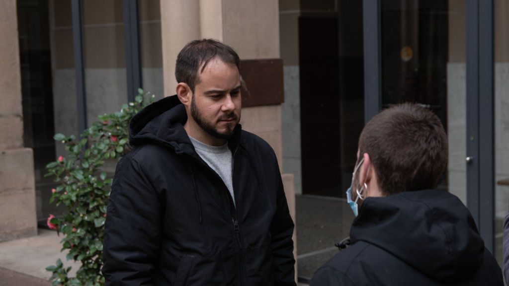 Pablo Hasél durante su encierro en el rectorado de la Universidad de Lleida