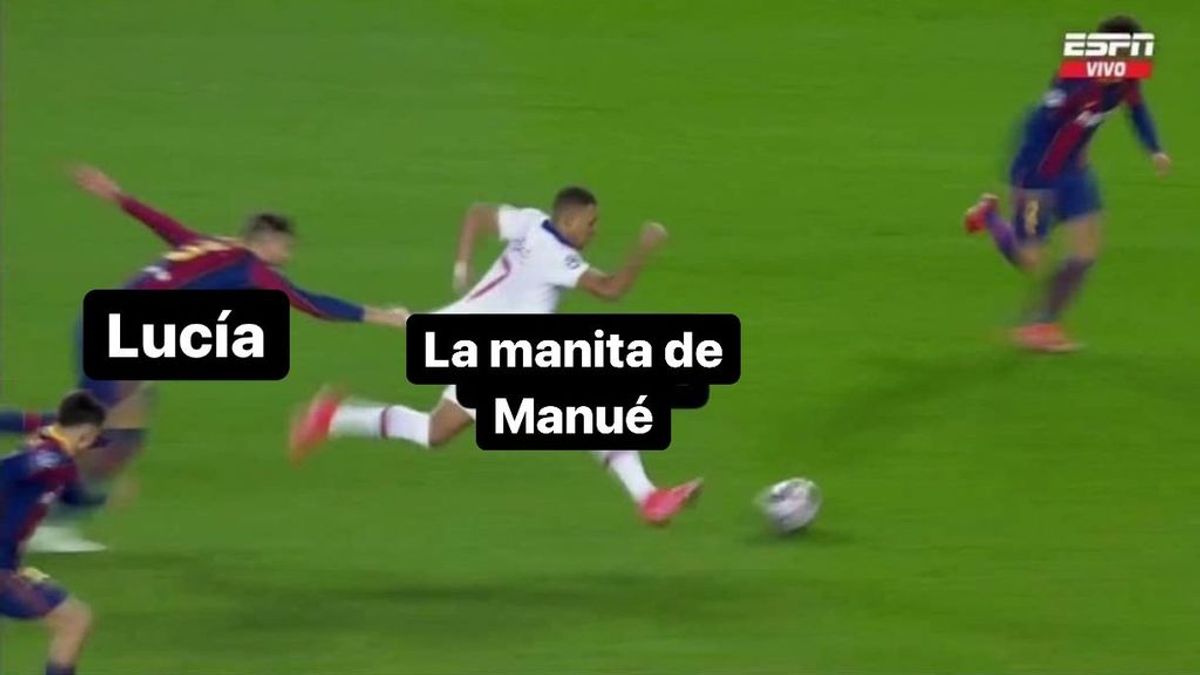 Mbappé, Florentino, Piqué y hasta Lucía y Manuel de  'La Isla de las Tentaciones': los memes de la goleada del PSG al Barcelona