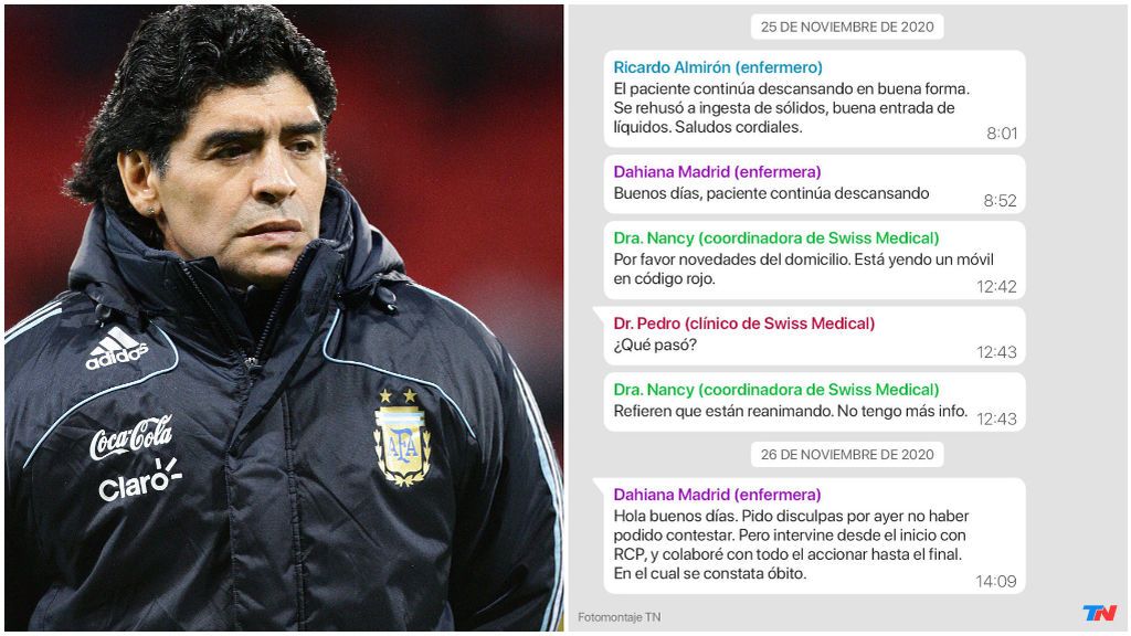 Maradona se mostró sin hambre en sus últimas horas.