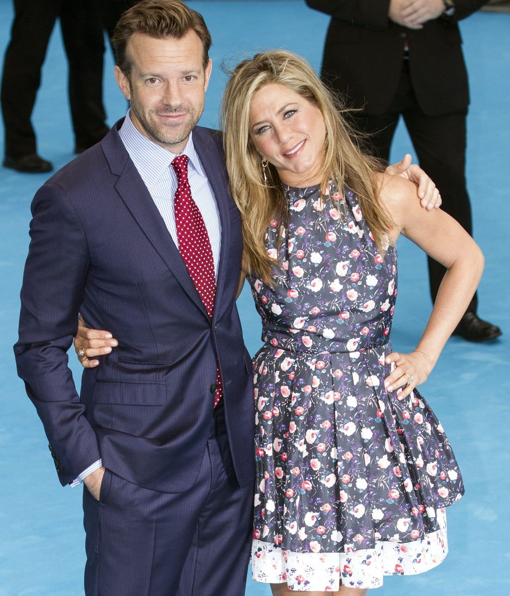 Jason Sudeikis y Jennifer Aniston, en la presentación de 'Somos los Miller' (2013)