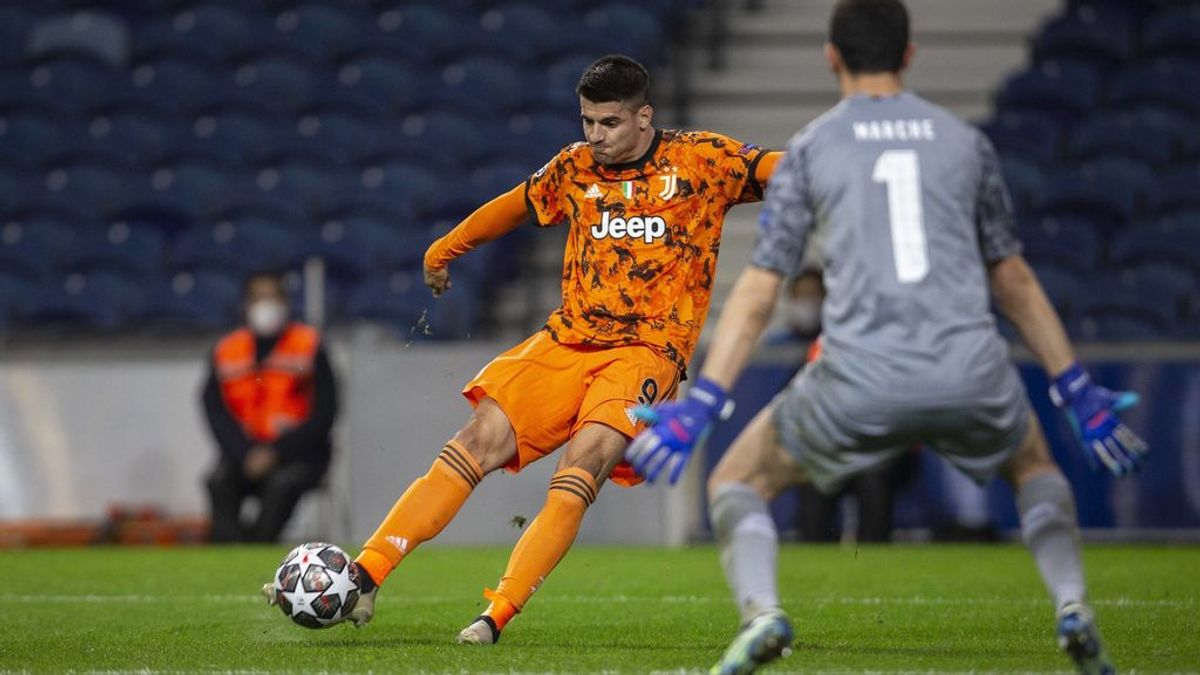 Morata jugó unos minutos en la segunda parte del Oporto - Juventus.
