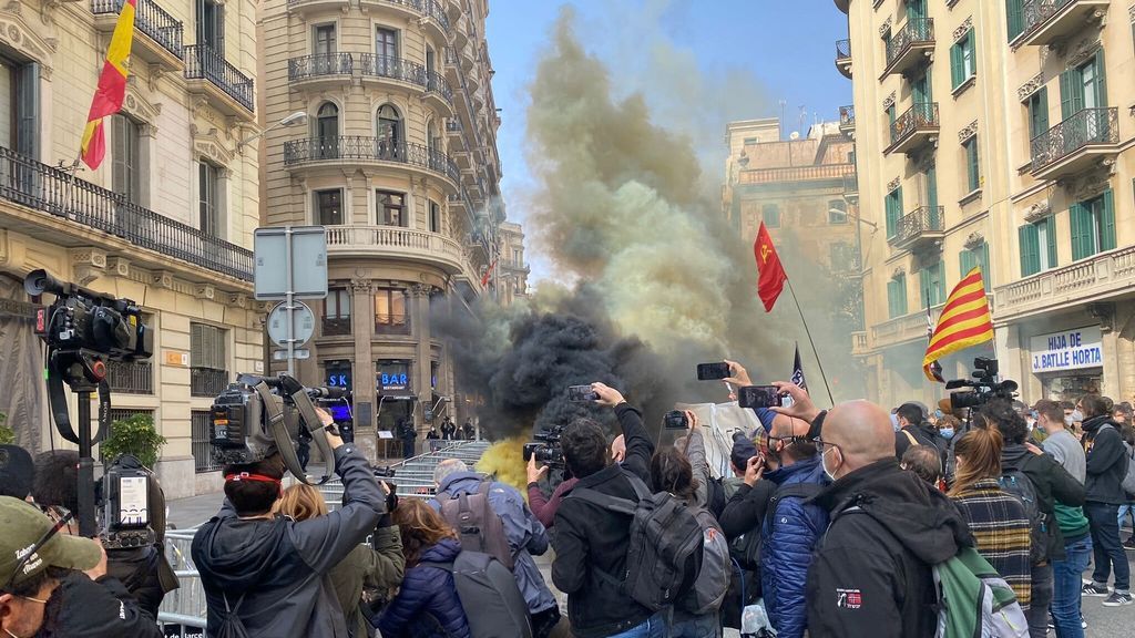 Manifestación de estudiantes en contra del encarcelamiento de Pablo Hasél Manifestación de estudiantes en contra del encarcelamiento de Pablo Hasél