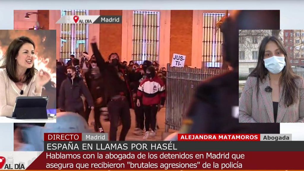 El cara a cara de Ketty Garat con la abogada de los detenidos en Madrid
