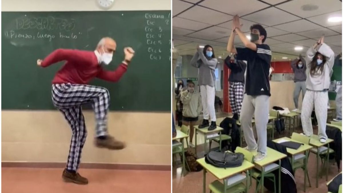 Un profesor madrileño se vuelve viral por animar a sus alumnos dando clase en pijama: "Es mejor que Merlí"