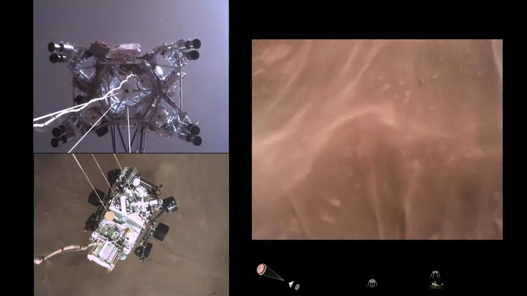 Primer vídeo de un aterrizaje en Marte: la NASA comparte la llegada del Perseverance al planeta rojo