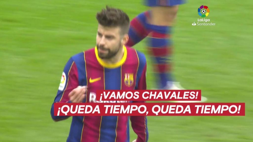 Piqué, el único que animó a sus compañeros tras el gol del Cádiz: "Vamos chavales, queda tiempo"
