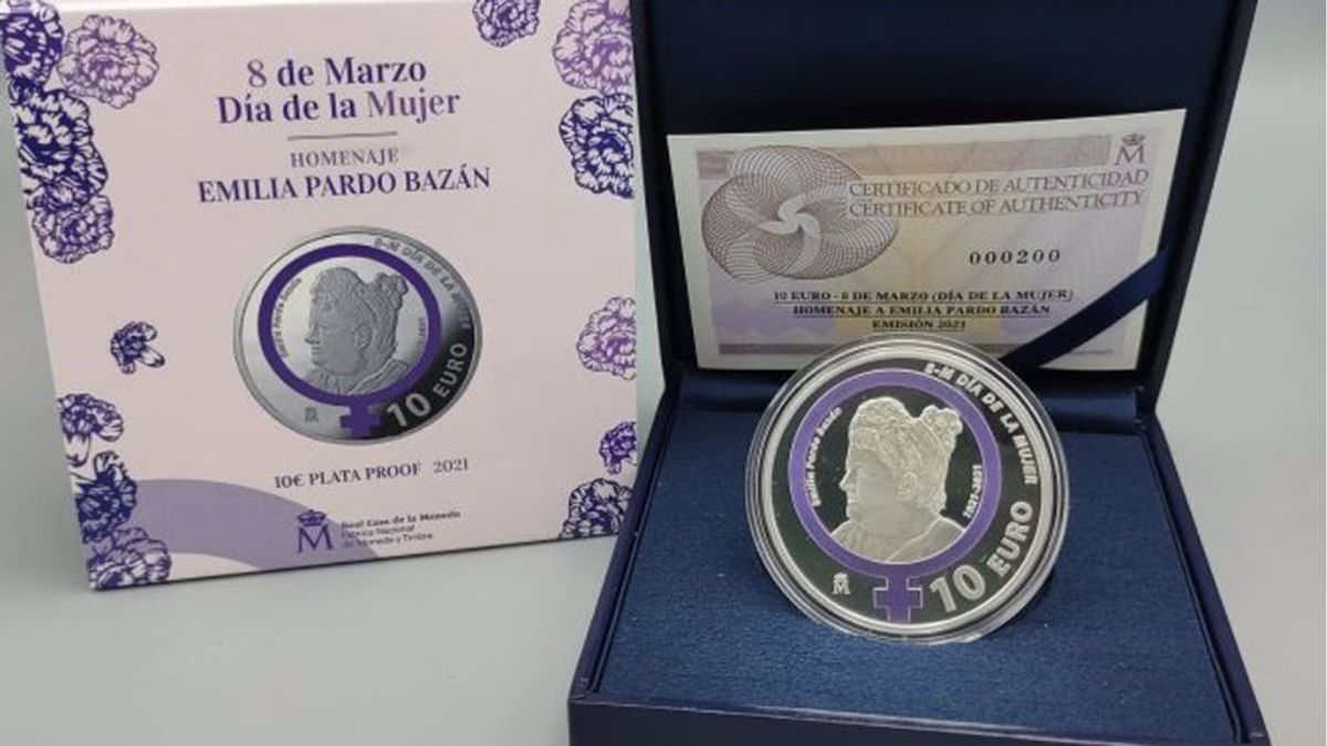 La Fábrica de Moneda y Timbre lanza una moneda conmemorativa en homenaje a Emilia Pardo Bazán por el 8-M La Fábrica de Moneda y Timbre lanza una moneda conmemorativa en homenaje a Emilia Pardo Bazán por el 8-M