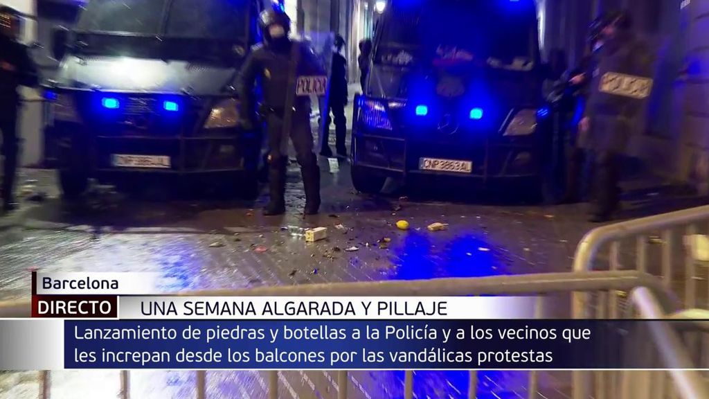 Séptima noche de disturbios y altercados en Cataluña