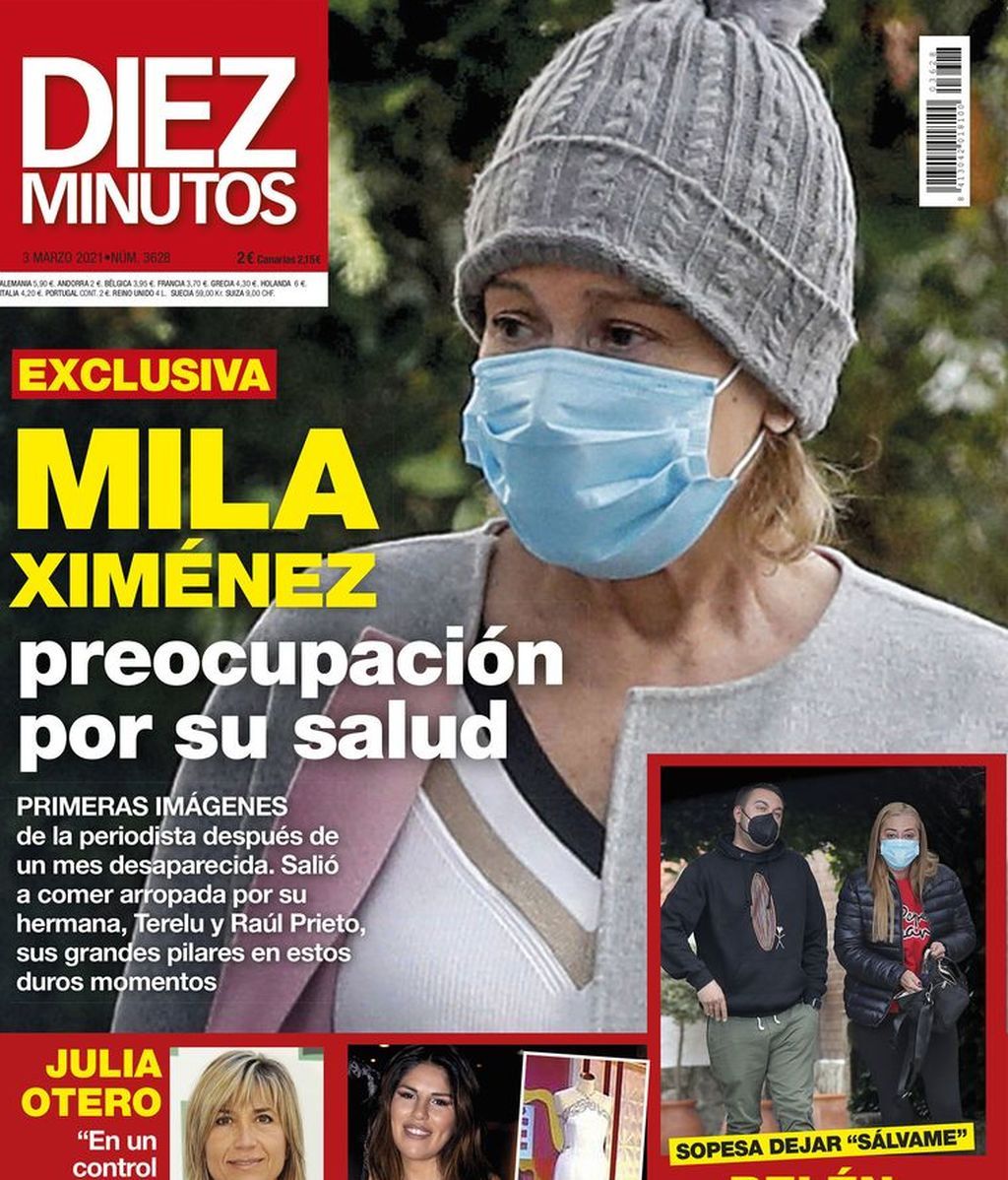 Portada de la revista Diez Minutos con la reaparición de Mila Ximénez