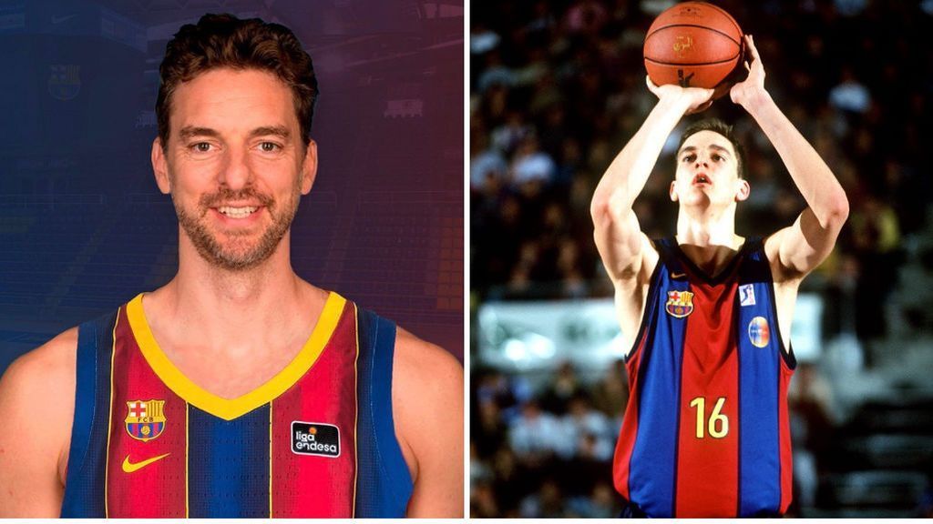 Pau Gasol en su primera etapa en el FC Barcelona