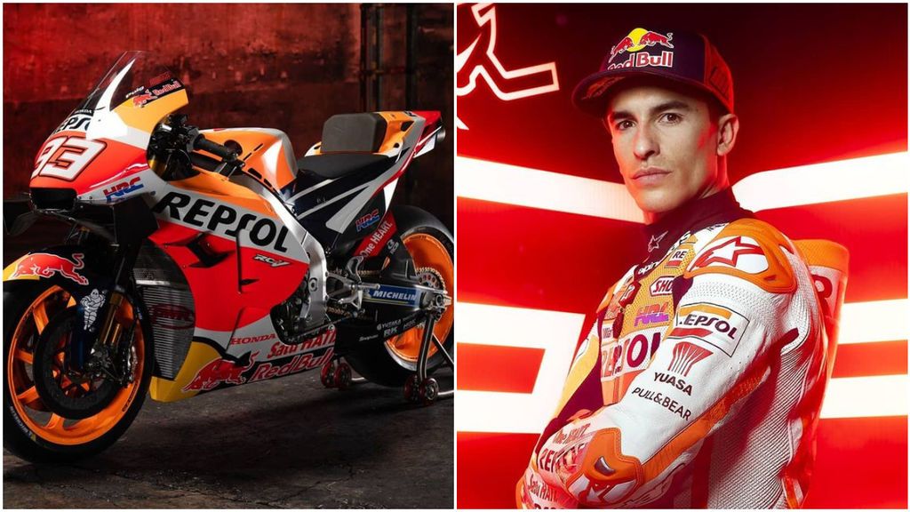 Honda utilizó un doble de Marc Márquez durante la presentación de la nueva moto