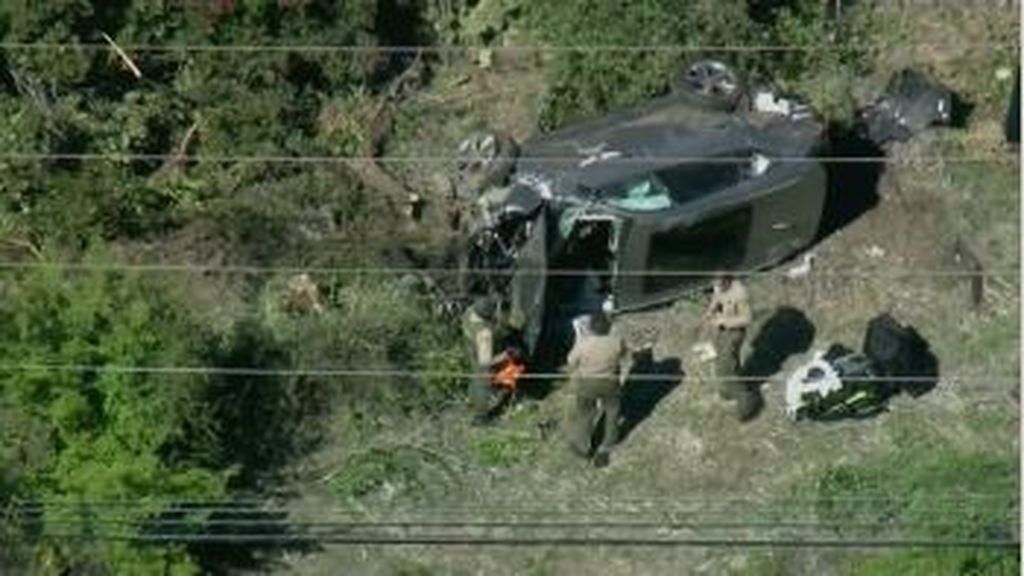 Las imágenes del accidente de tráfico de Tiger Woods en California