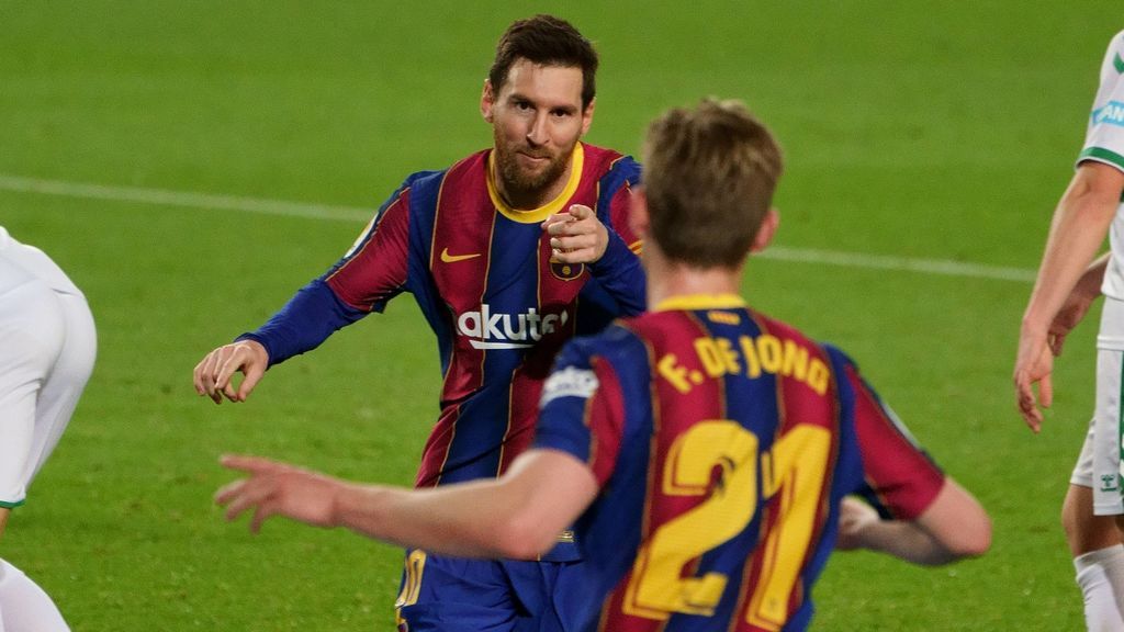 Messi fue clave en la victoria del Barcelona ante el Elche.