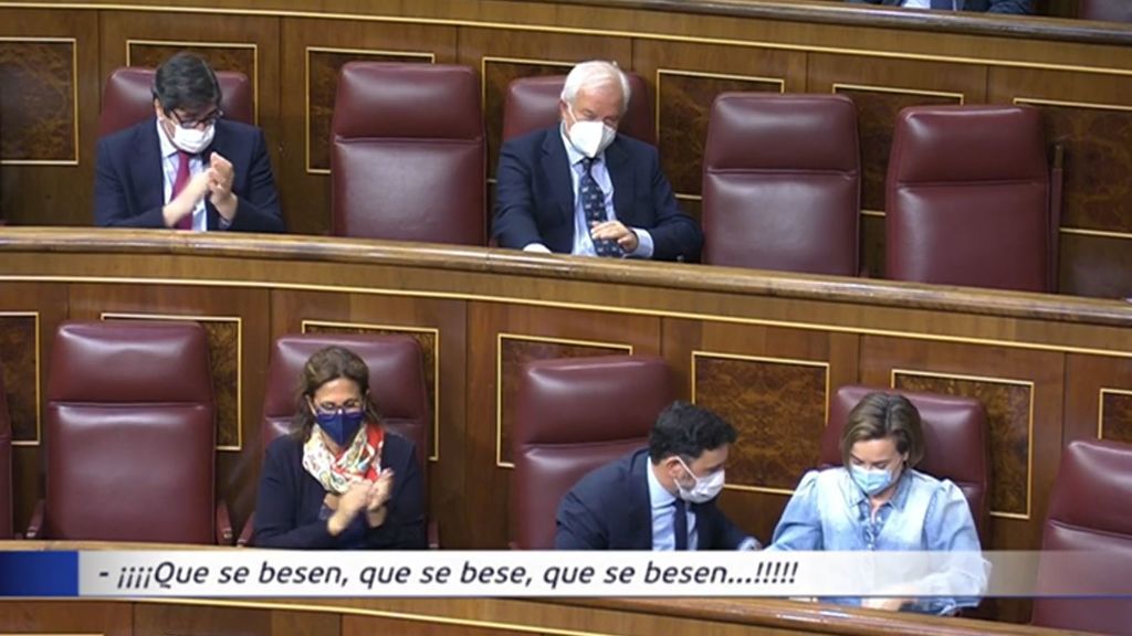 Los gritos de Vox a los diputados de PSOE y PP en el Congreso: "Que se besen"
