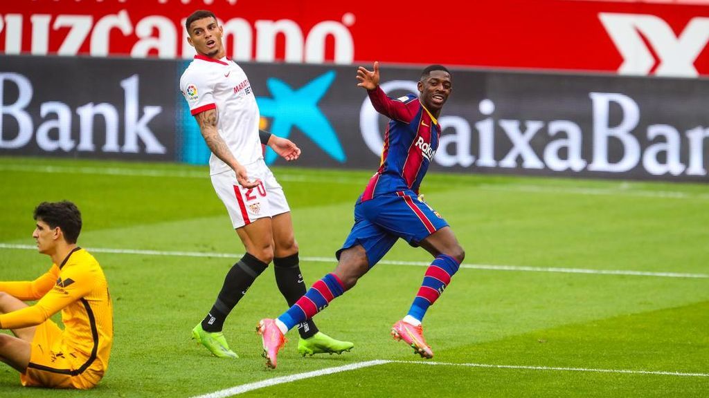 Dembélé y Messi dan la victoria al Barça ante el Sevilla (0-2)