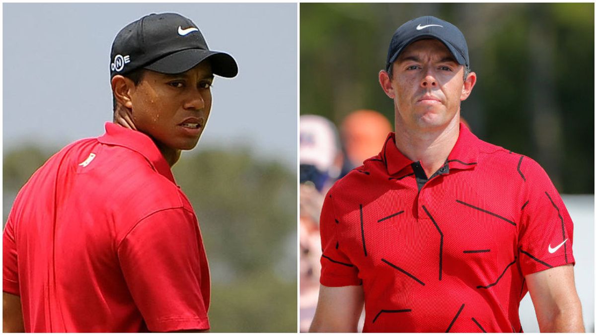 Rory McIlroy vistió de rojo en homenaje a Tiger.