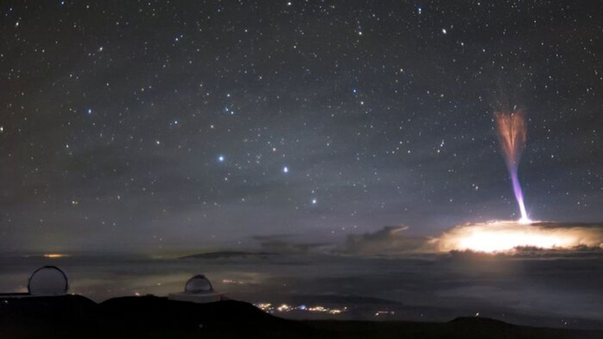 Sprite rojo y chorro azul en el cielo de Hawái: ¿cómo se han formado estos fenómenos?
