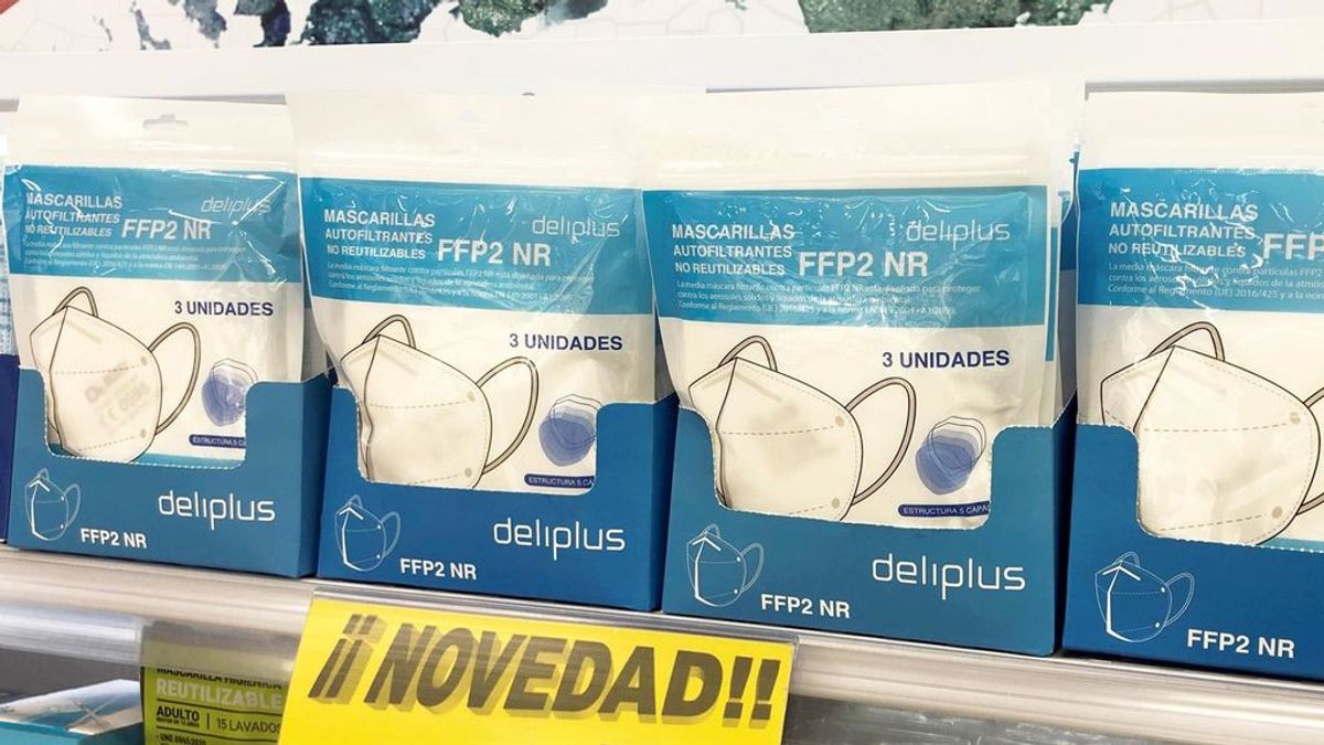 Mercadona ya vende mascarillas FFP2 de su marca Deliplus a 90 céntimos por unidad Mercadona ya vende mascarillas FFP2 de su marca Deliplus a 90 céntimos por unidad