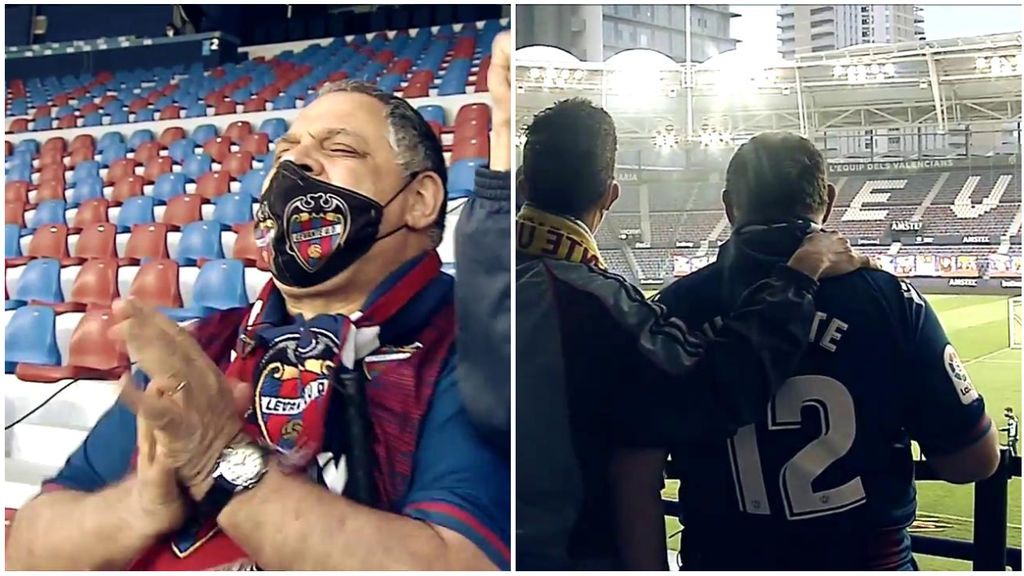 La emoción del aficionado levantinista que ha podido estar en el entrenamiento del Levante: "Vamos muchachos que hay que hacer historia"