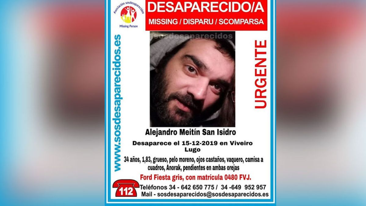 Encuentran muerto en Francia a Alejandro Meitín, el joven que desapareció en Lugo hace más de un año