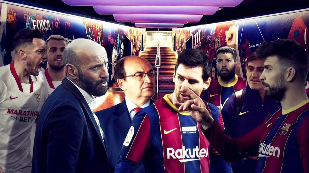 Messi y Monchi, protagonistas del Barcelona-Sevilla