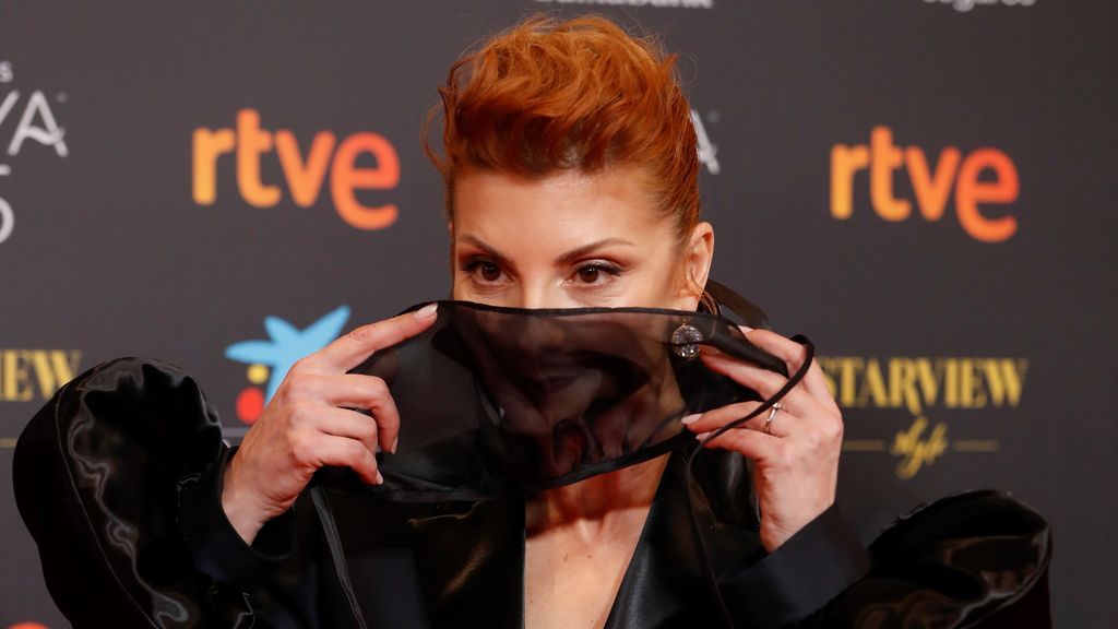 Najwa Nimri, con su mascarilla transparente