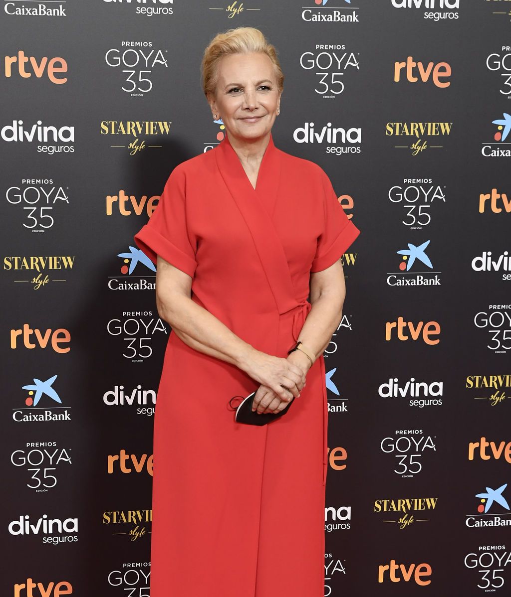 Elena Irureta en la alfombra roja de los Premios Goya 2021