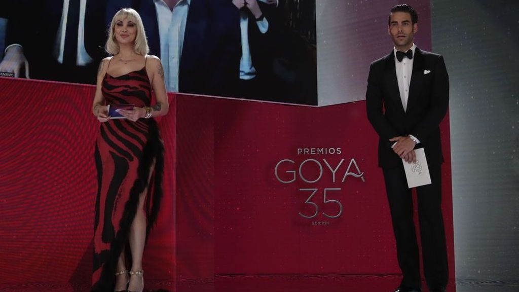 Daniela Santiago y Jon Kortajarena en la Gala de los Premios Goya