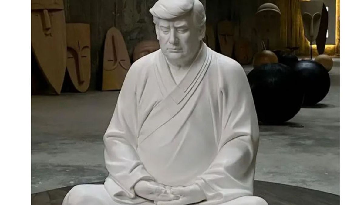La estatua de Trump como Buda, lo más vendido en el Amazon chino:  "Haz que tu empresa sea grande   otra vez "