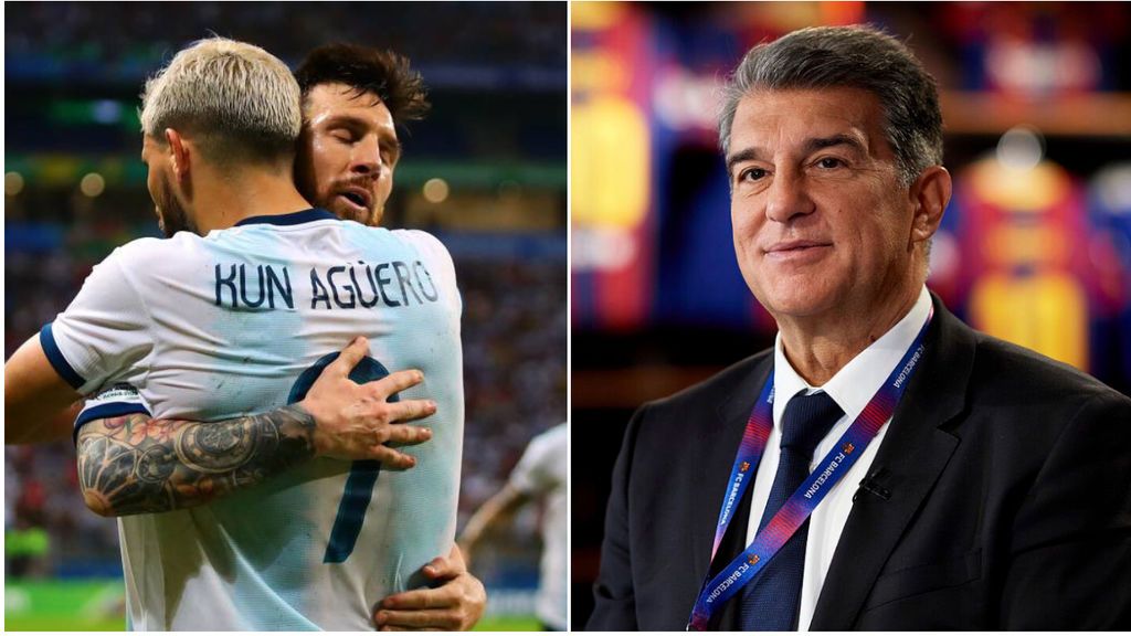 Laporta ve en el Kun Agüero la gran baza para que Messi se quede
